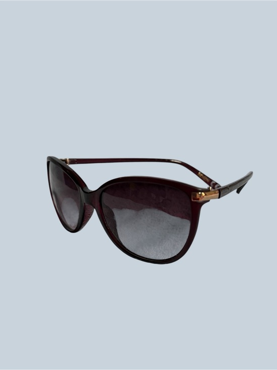 Accessories - Women's Dark Brown Cat-Eye Sunglasses with Gold Accent